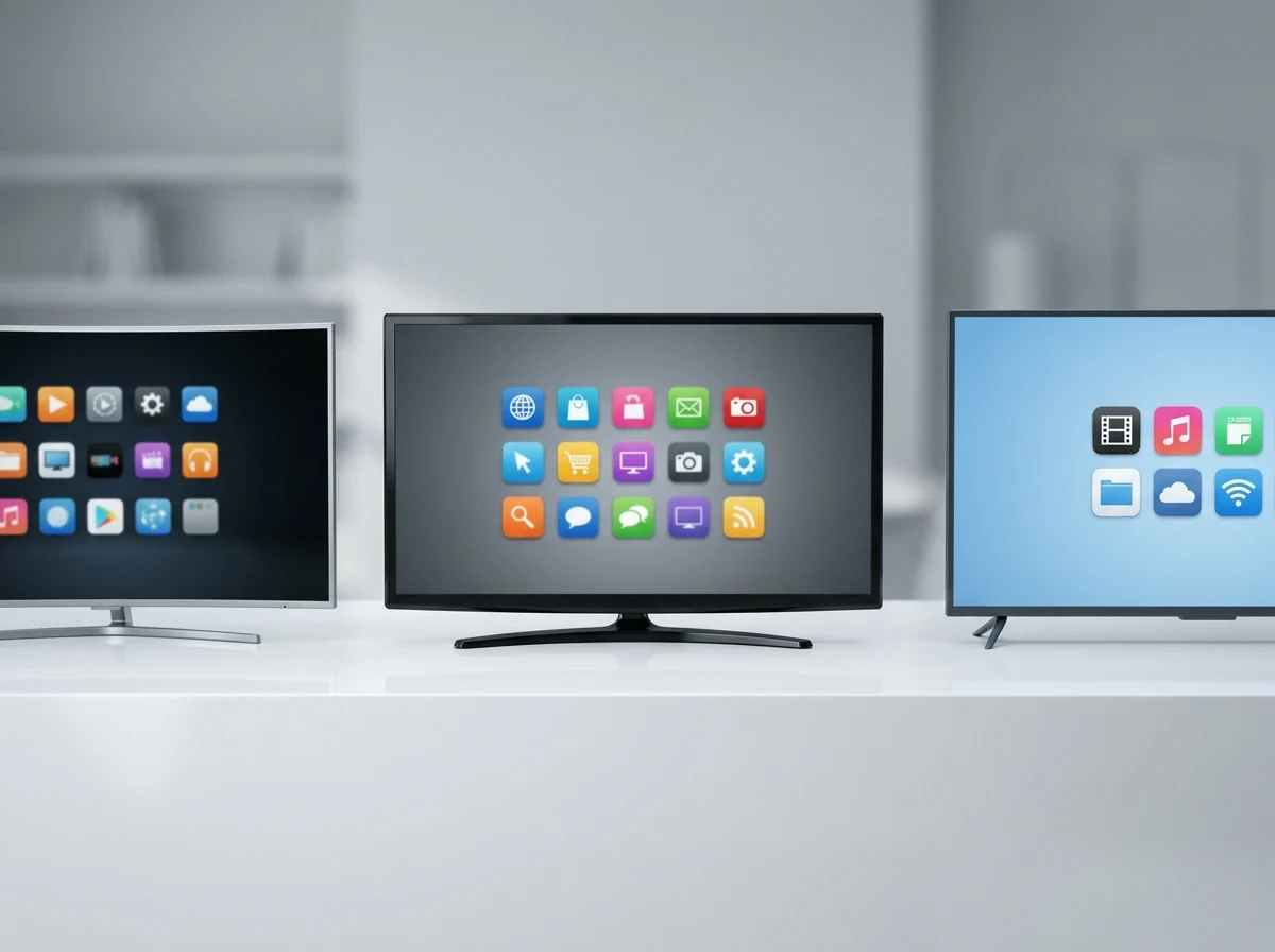 Comparativo de Smart TVs Samsung, LG e Android TV lado a lado