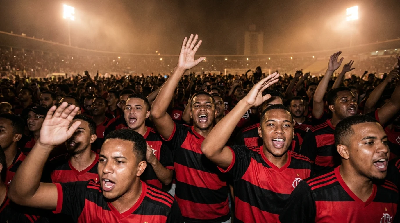 Torcida do Flamengo no estádio — acompanhe o Mengão em qualquer tela