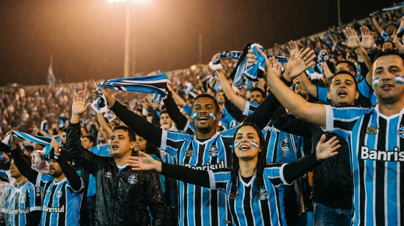 Torcida do Grêmio no estádio — acompanhe o Tricolor Gaúcho em qualquer tela